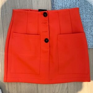 Topshop Bold Orange Skirt